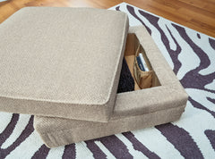 Calnita Sisal Oversized Swivel Chair and Ottoman - Ornate Home