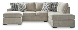 Calnita Sisal RAF Corner Chaise Sectional (Online Special Price) - Ornate Home