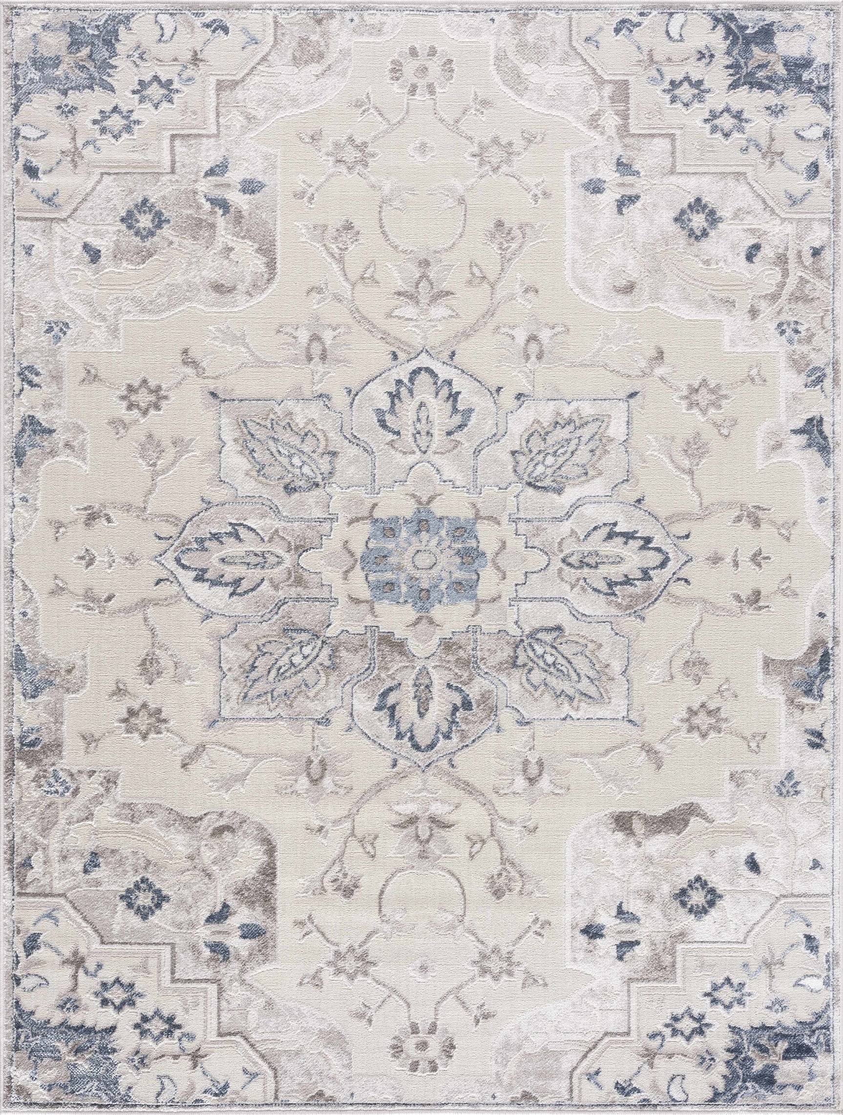 Calum Blue & Gray Area Rug - Clearance - Ornate Home