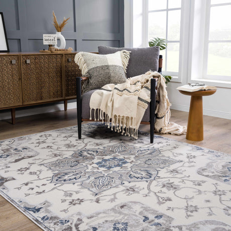 Calum Blue & Gray Area Rug - Clearance - Ornate Home