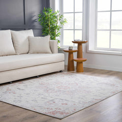 Calum Pink Floral Thick Area Rug - Clearance - Ornate Home