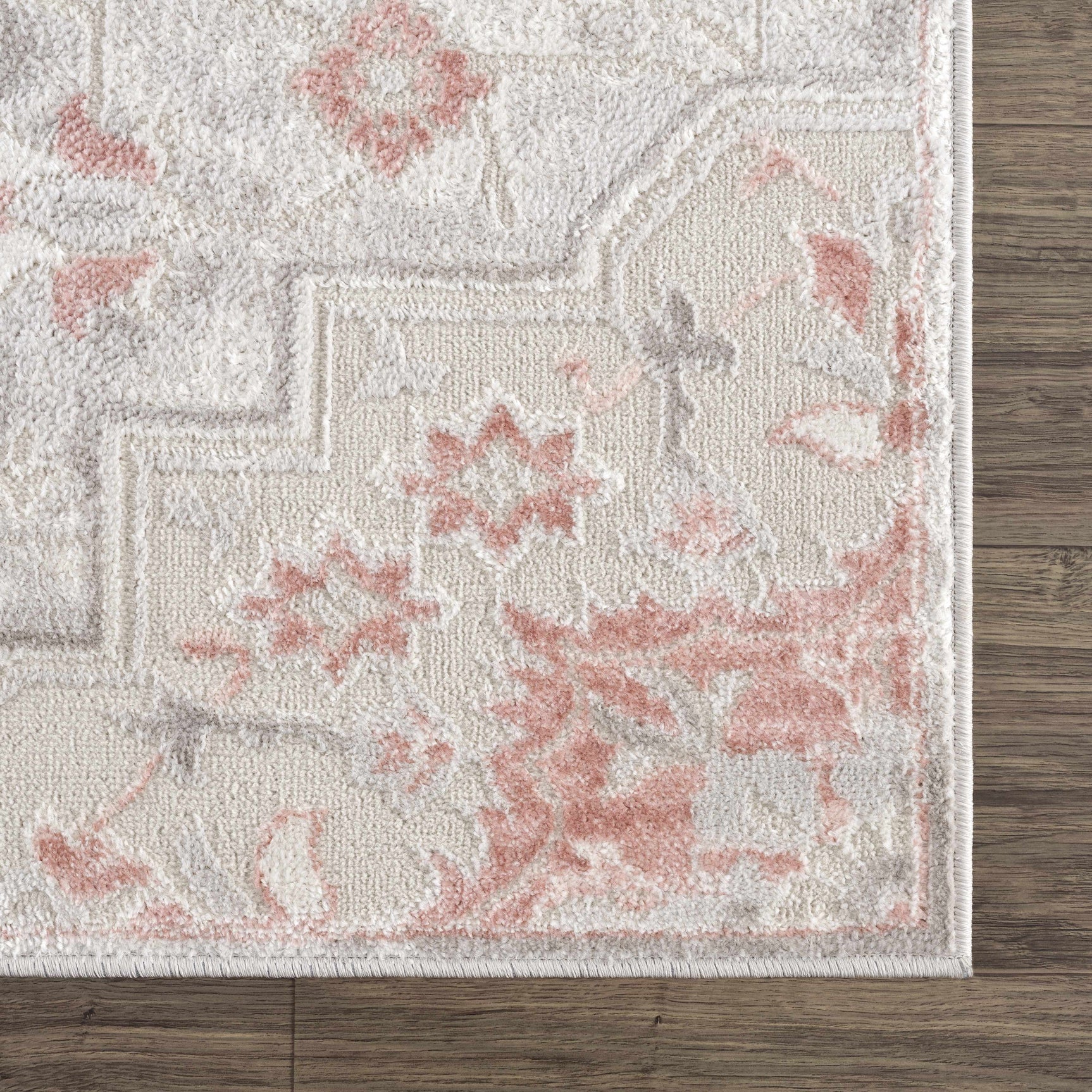 Calum Pink Floral Thick Area Rug - Clearance - Ornate Home