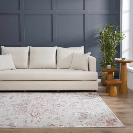 Calum Pink & Gray Area Rug - Clearance - Ornate Home