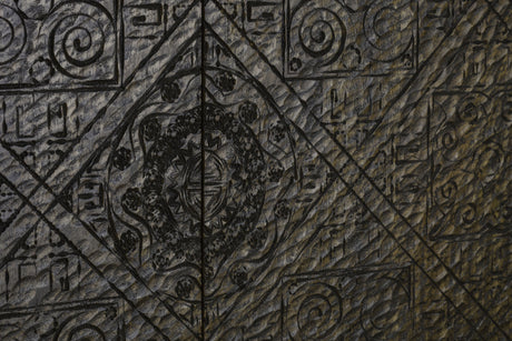 Calvary Gray Stone & Walnut Console Table - Ornate Home