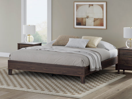 Calverson Brown King Platform Bed - Ornate Home