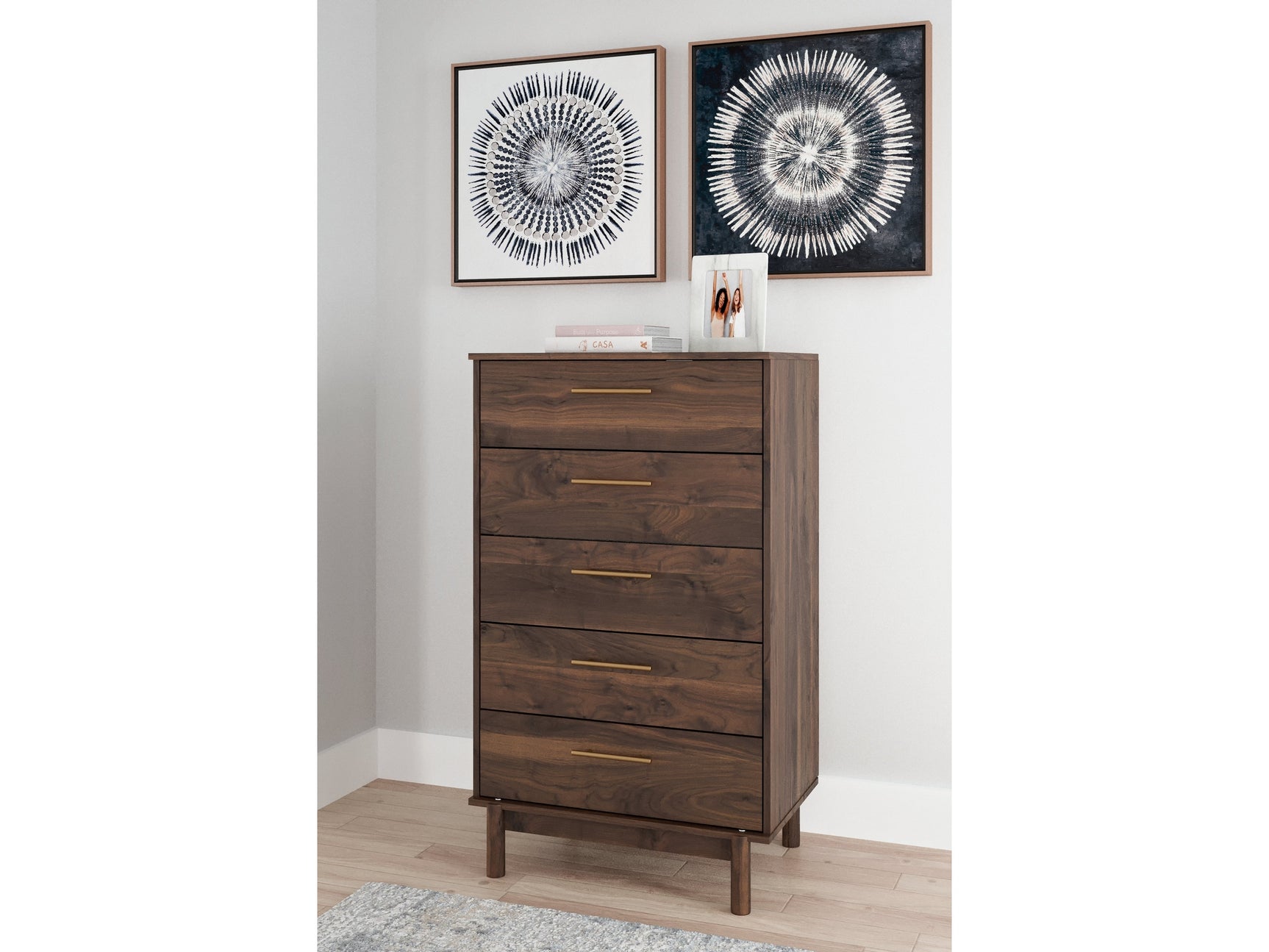 Calverson Mocha Chest of Drawers - Ornate Home