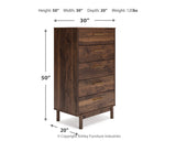 Calverson Mocha Chest of Drawers - Ornate Home
