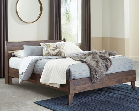 Calverson Mocha Full Panel Platform Bed - Ornate Home