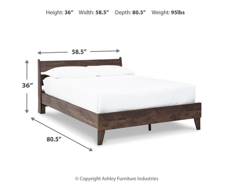Calverson Mocha Full Panel Platform Bed - Ornate Home