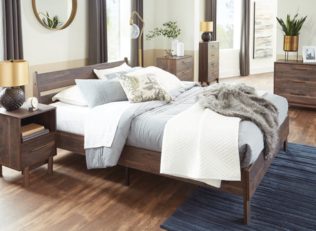 Calverson Mocha Full Panel Platform Bed - Ornate Home
