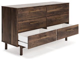 Calverson Mocha Queen Panel Platform Bed with Dresser and Nightstand (Online Special Price) - Ornate Home