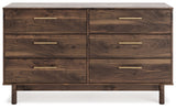 Calverson Mocha Queen Panel Platform Bed with Dresser and Nightstand (Online Special Price) - Ornate Home