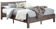 Calverson Mocha Queen Panel Platform Bed with Dresser and Nightstand - Ornate Home