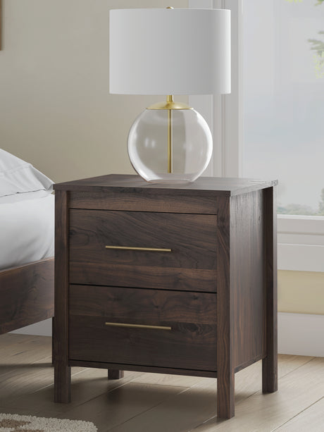 Calverson Mocha Two Drawer Night Stand - Ornate Home
