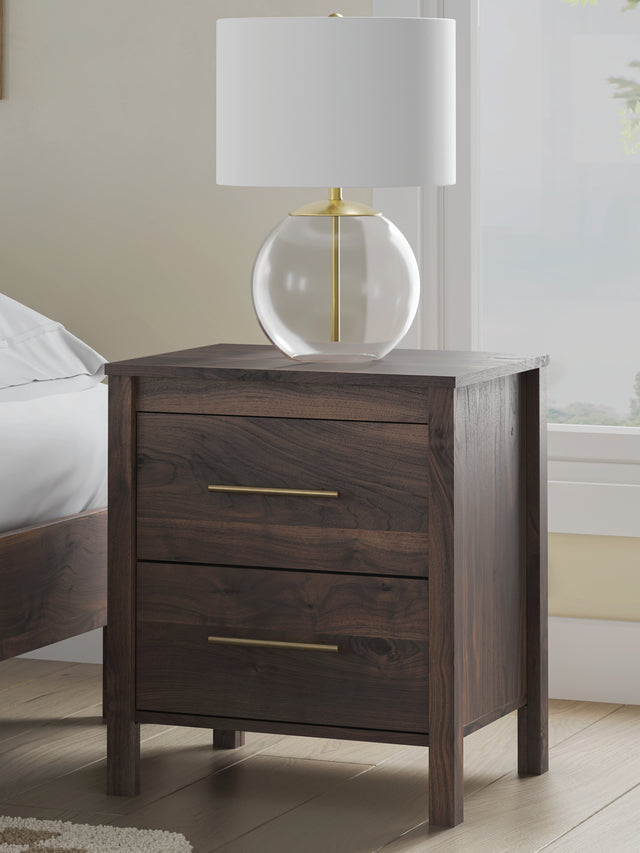 Calverson Mocha Two Drawer Night Stand - Ornate Home