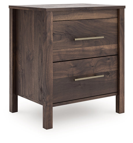 Calverson Mocha Two Drawer Night Stand - Ornate Home