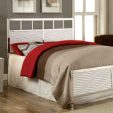 Calvin White/Chrome Cal.King Bed - Ornate Home