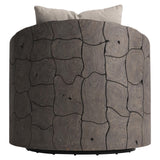 Calypso Beige/Brown/Teak Outdoor Swivel Chair - Ornate Home