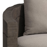 Calypso Beige/Brown/Teak Outdoor Swivel Chair - Ornate Home