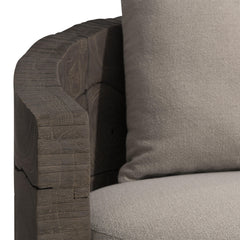 Calypso Beige/Brown/Teak Outdoor Swivel Chair - Ornate Home