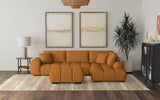 Camacho Orange Tufted Ottoman - Ornate Home