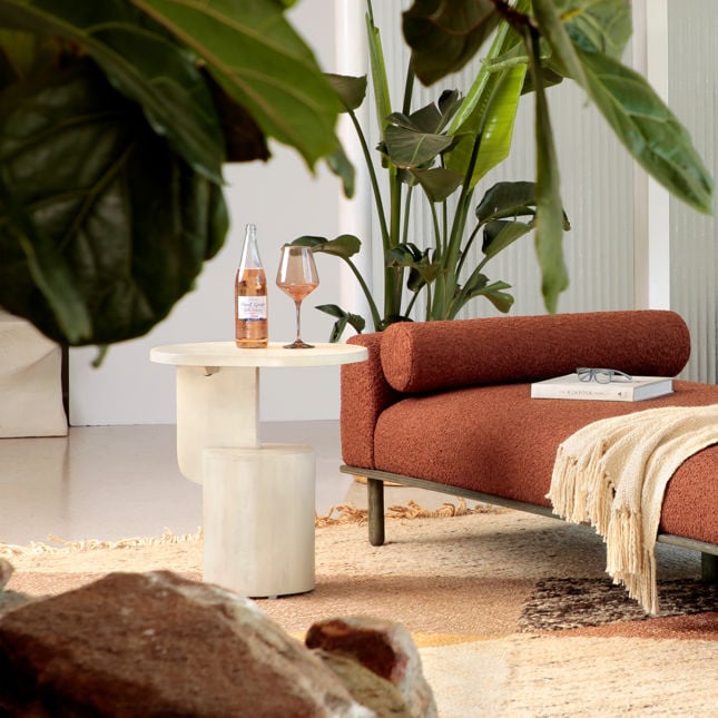 Camarena Whitewash Side Table - Ornate Home