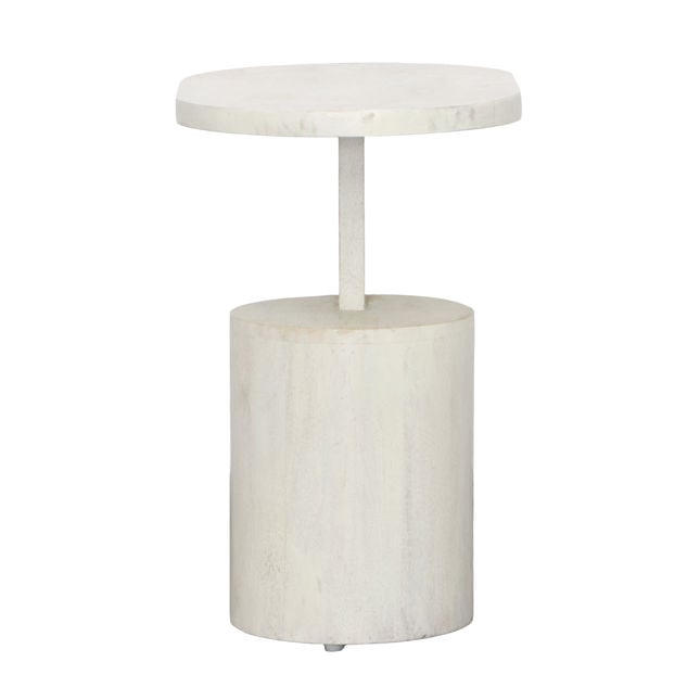 Camarena Whitewash Side Table - Ornate Home