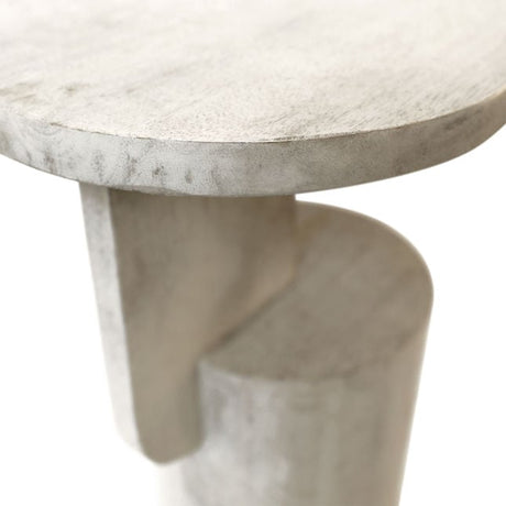 Camarena Whitewash Side Table - Ornate Home