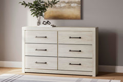 Cambeck Brown/Whitewash King Panel Storage Bed, Dresser and Nightstand - Ornate Home