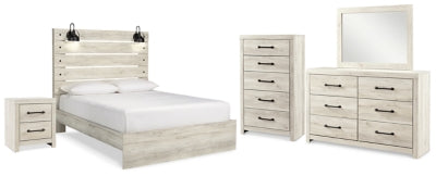 Cambeck Queen Panel Bedroom Set with Dresser, Mirror, Chest and Nightstand - Ornate Home