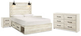 Cambeck Queen Panel Bedroom Set with Storage, Dresser and 2 Nightstands (Online Special Price) - Ornate Home