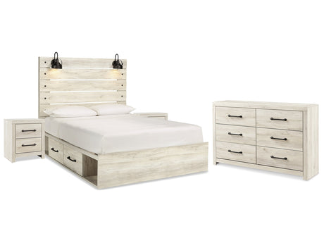 Cambeck Queen Panel Bedroom Set with Storage, Dresser and 2 Nightstands - Ornate Home
