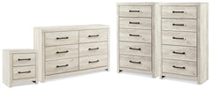 Cambeck Whitewash Dresser, 2 Chests and 1 Nightstand - Ornate Home
