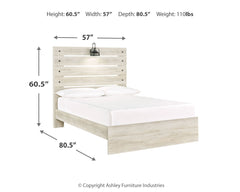Cambeck Whitewash Full Panel Bed, Dresser and Mirror - Ornate Home