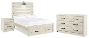 Cambeck Whitewash Full Panel Bed, Dresser and Nightstand (Online Special Price) - Ornate Home