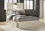 Cambeck Whitewash Full Panel Bed with 4 Storage Drawers (Online Special Price) - Ornate Home
