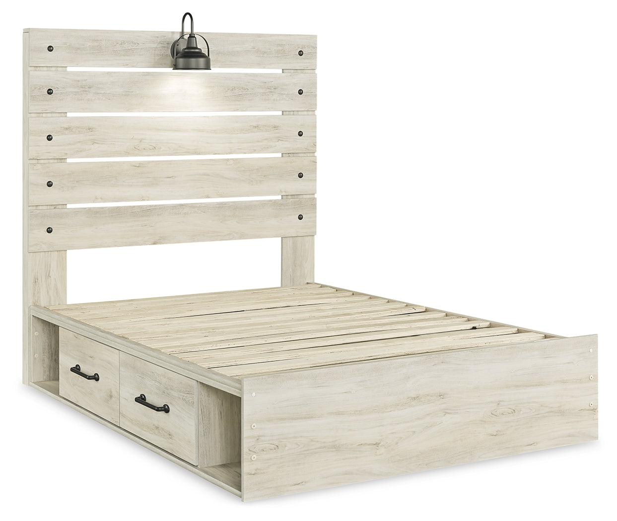 Cambeck Whitewash Full Panel Bed with 4 Storage Drawers (Online Special Price) - Ornate Home