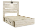 Cambeck Whitewash Full Panel Bedroom Set w/ 2 Storage Drawers (Online Special Price) - Ornate Home