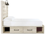Cambeck Whitewash Full Panel Bedroom Set w/ 2 Storage Drawers (Online Special Price) - Ornate Home