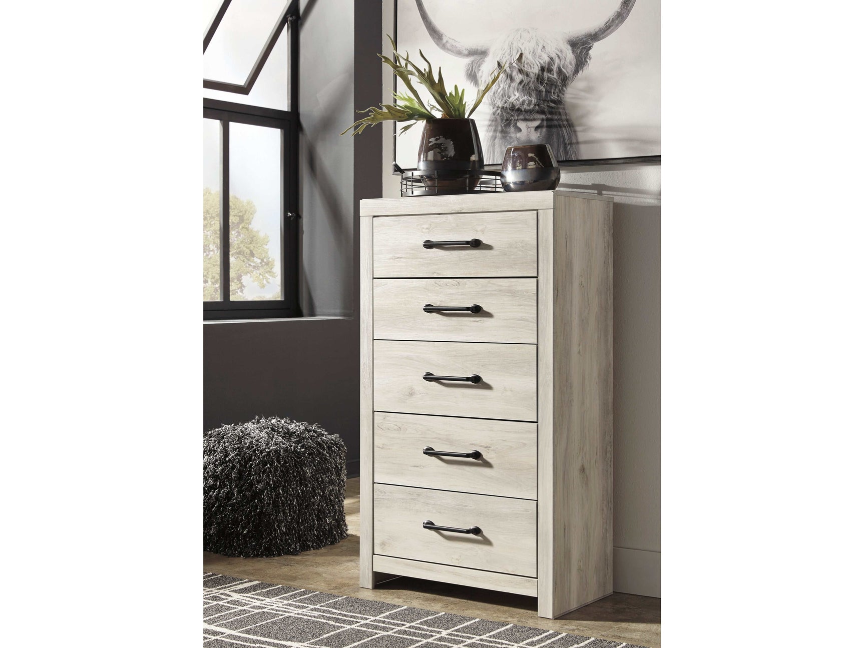 Cambeck Whitewash Full Panel Bedroom Set w/ 2 Storage Drawers (Online Special Price) - Ornate Home
