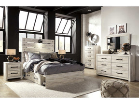 Cambeck Whitewash Full Panel Bedroom Set w/ 4 Storage Drawers (Online Special Price) - Ornate Home