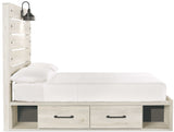Cambeck Whitewash Full Panel Bedroom Set w/ 4 Storage Drawers (Online Special Price) - Ornate Home