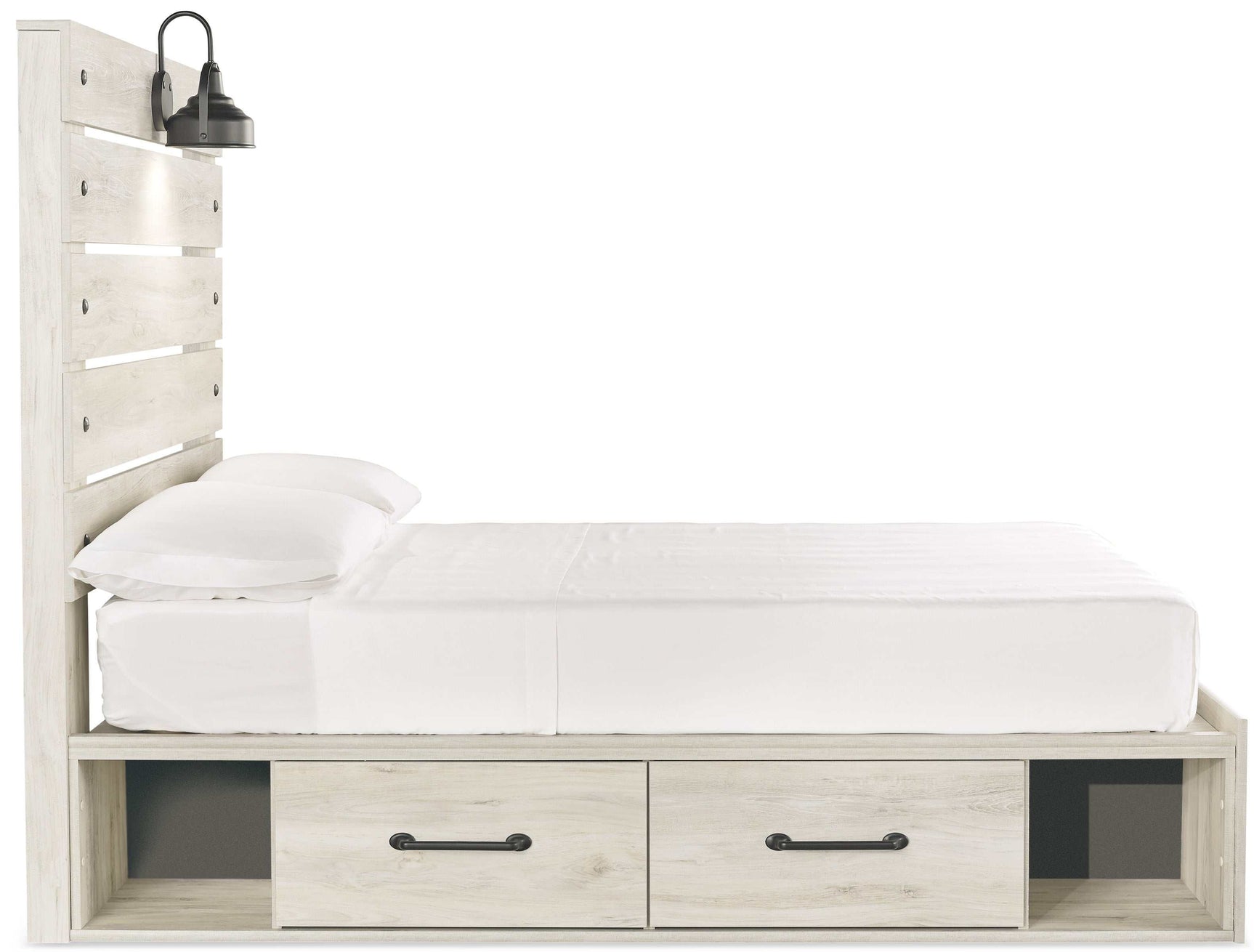 Cambeck Whitewash Full Panel Bedroom Set w/ 4 Storage Drawers (Online Special Price) - Ornate Home