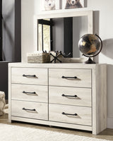 Cambeck Whitewash Full Panel Bedroom Set with Dresser, Mirror, Chest and 2 Nightstands - Ornate Home