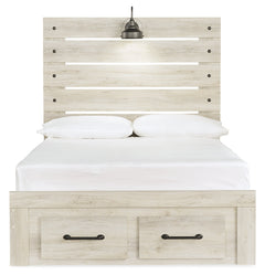 Cambeck Whitewash Full Panel Bedroom Set with Dresser, Mirror and Nightstand - Ornate Home