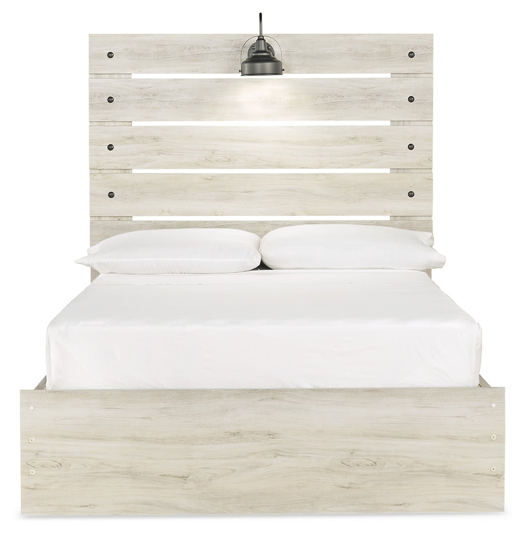 Cambeck Whitewash Full Panel Bedroom Set with Storage, Dresser, Mirror and Nightstand (Online Special Price) - Ornate Home