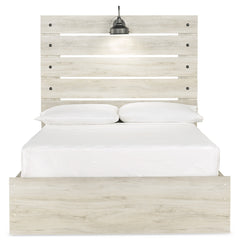 Cambeck Whitewash Full Panel Bedroom Set with Storage, Dresser, Mirror and Nightstand - Ornate Home