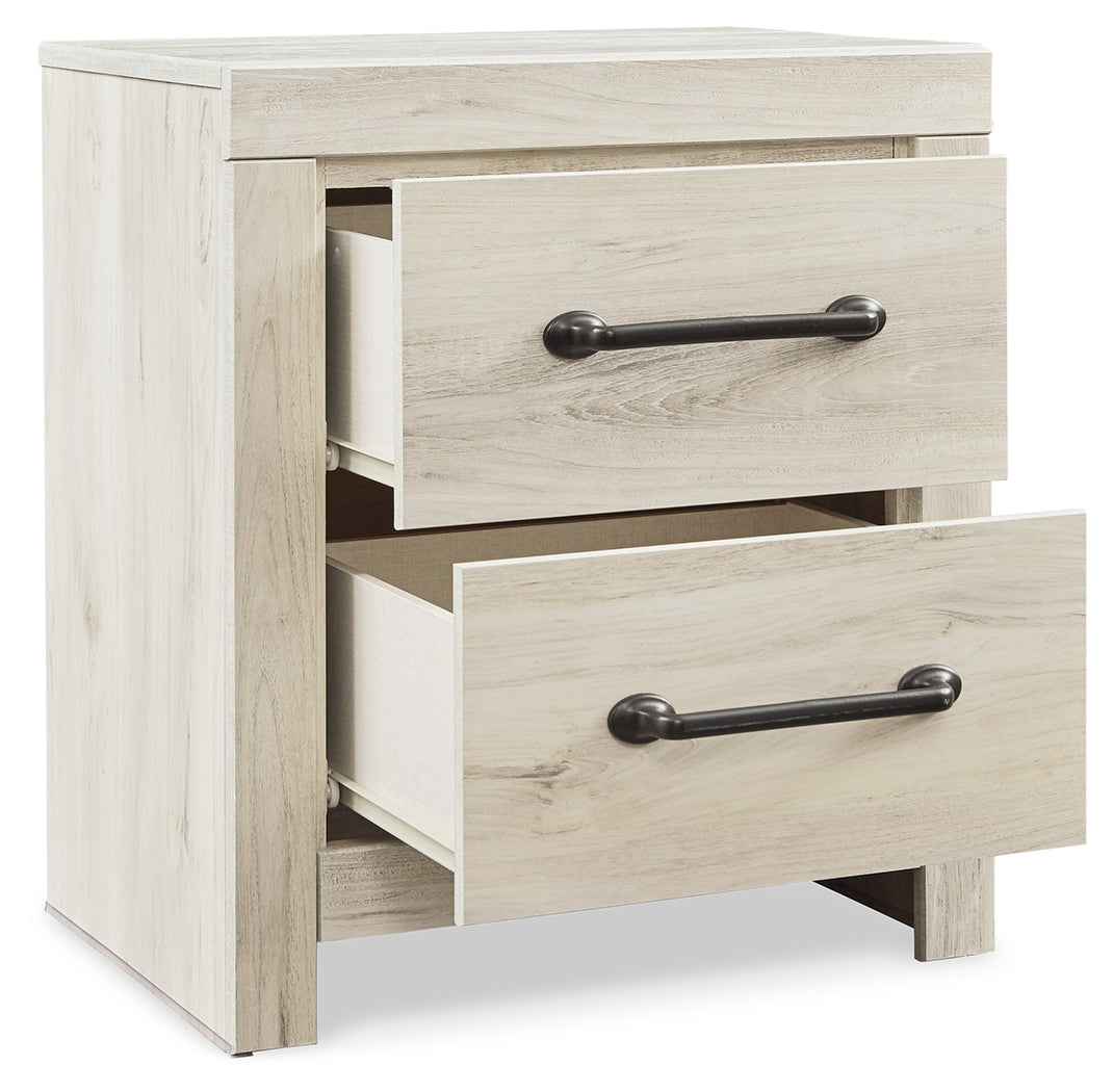 Cambeck Whitewash Full Panel Bedroom Set with Storage, Dresser and Nightstand - Ornate Home
