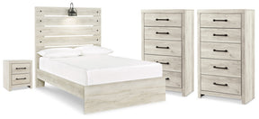 Cambeck Whitewash Full Panel Storage Bed, 2 Chests and 1 Nightstand (Online Special Price) - Ornate Home