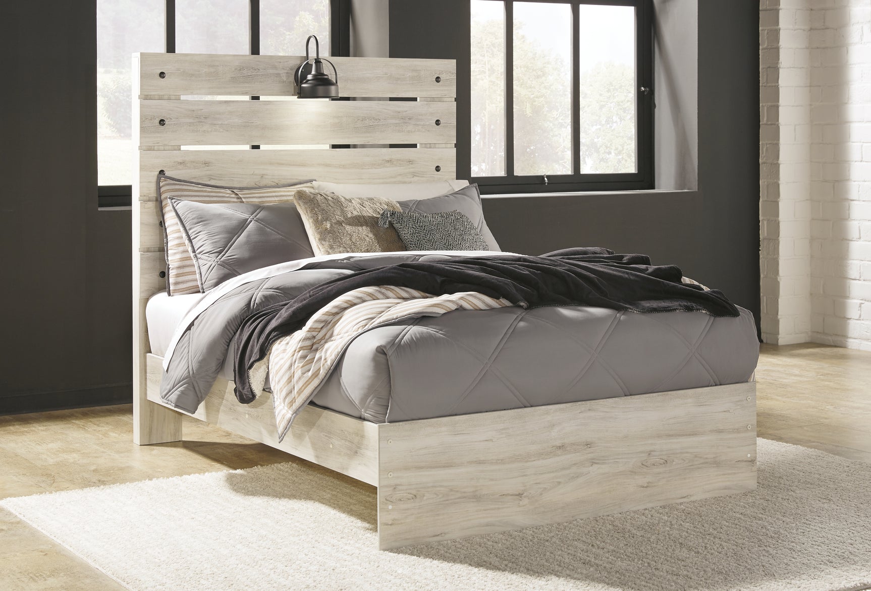 Cambeck Whitewash Full Panel Storage Bed, 2 Chests and 1 Nightstand (Online Special Price) - Ornate Home